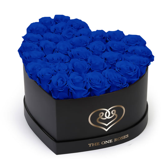 Sapphire Blue Roses | Black "Love" Box