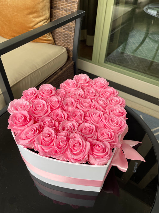 Candy Pink Roses | Black "Love" Box