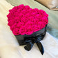 Hot Pink Roses | Black "Love" Box