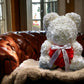 White Red Heart Rose Bear