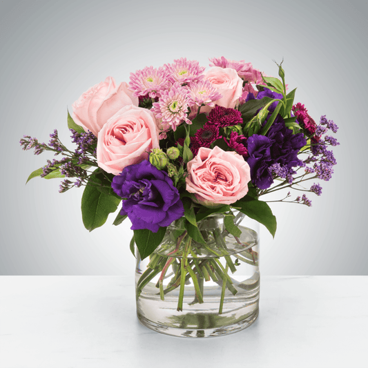 Coming Home – Fresh Pink & Purple Flower Arrangement