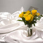 24 Stem Yellow Roses in a Clear Vase