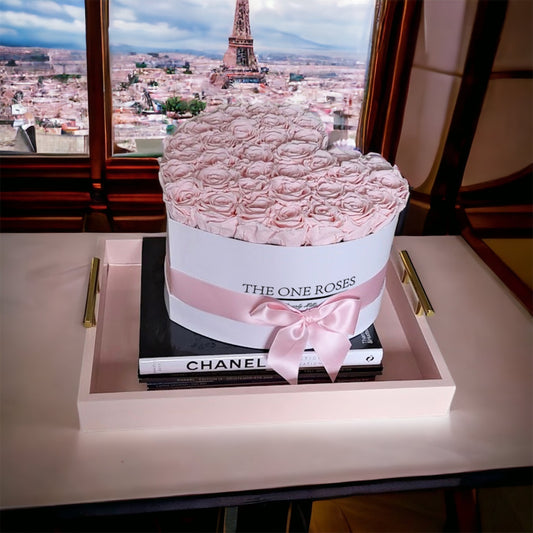 Candy Pink Roses | White "Love" Box