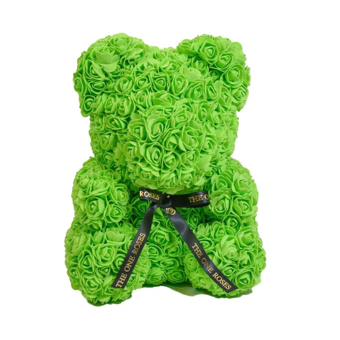 Lime Green Rose Bear