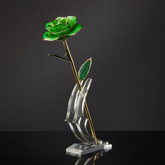 24k Gold Dipped Rose - Emerald Isle