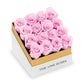 Coffee Table White Square Box - Lilac Roses