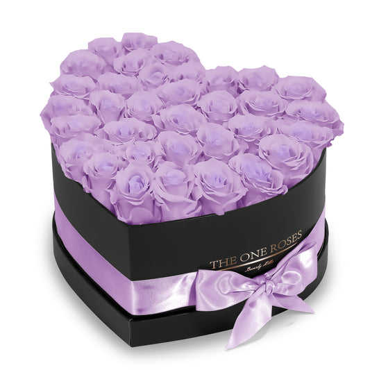 Lilac Roses | Black "Love" Box