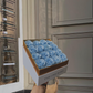 Coffee Table White Square Box - Frozen Blue Roses