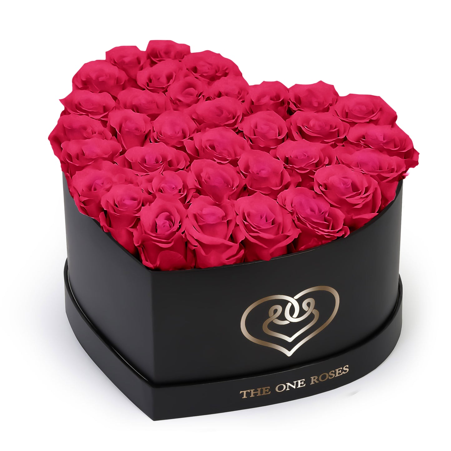 Hot Pink Roses | Black "Love" Box
