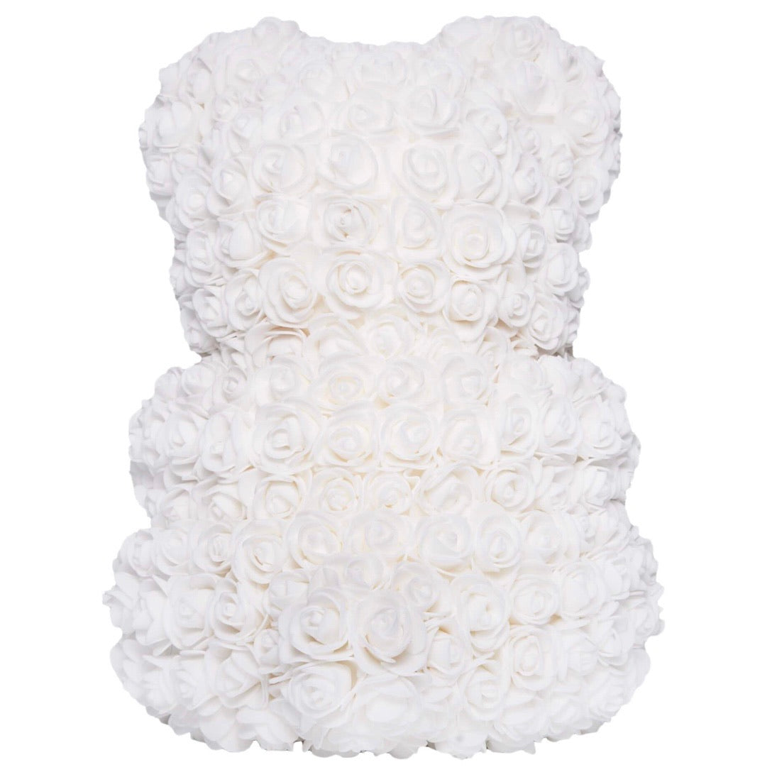 White Red Heart Rose Bear